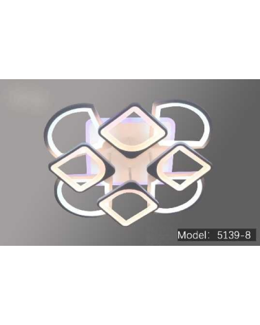 Φωτιστικό οροφής LED - Πλαφονιέρα με Dimmer - 5136-8WH+RGB