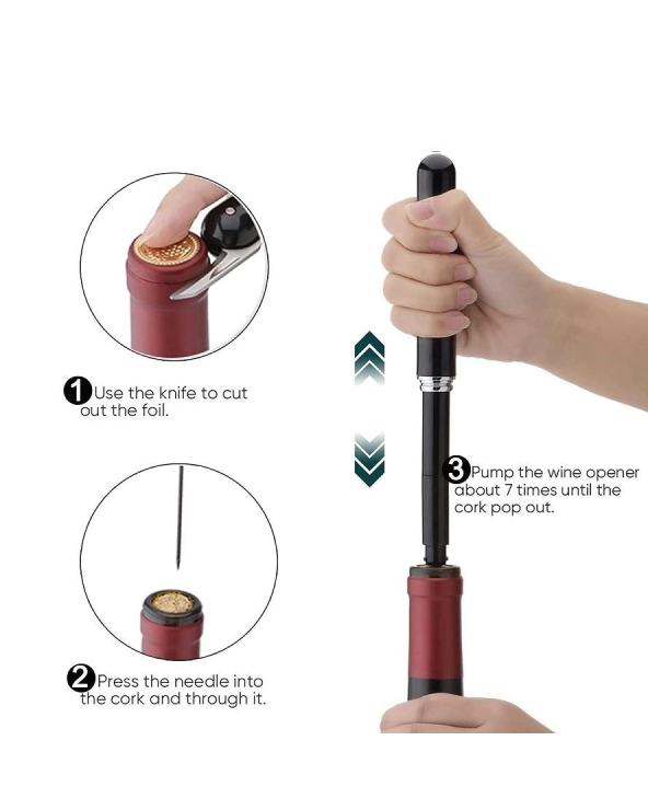 Ανοιχτήρι κρασιού με πίεση αέρος - Τιρμπουσόν - KH1-002101 - 812549 - Green