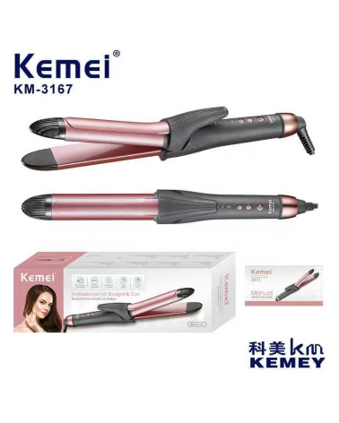 Ισιωτική & μπουκλιέρα μαλλιών - 2in1 - KM-3167 - Kemei