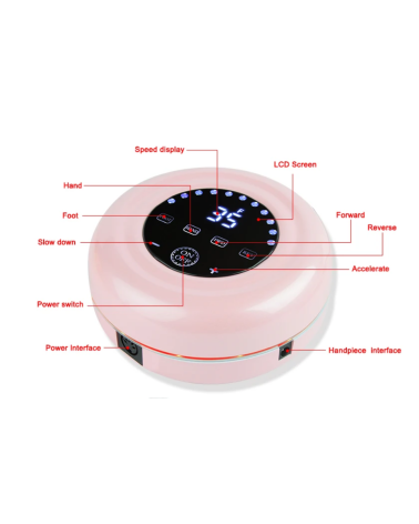 Ηλεκτρικός τροχός μανικιούρ-πεντικιούρ - JMD-216 - 581382 - Pink