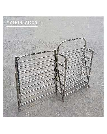 Πτυσσόμενη ραφιέρα παπουτσιών αλουμινίου 5 επιπέδων - ZD05