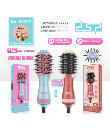 Ηλεκτρική βούρτσα ισιώματος μαλλιών - 50255 - DSP - 350075 - Blue/Pink