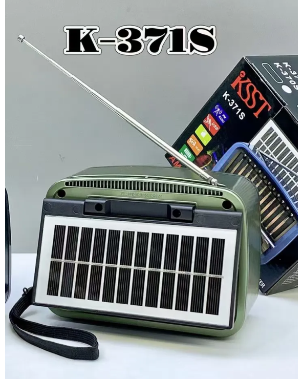 Επαναφορτιζόμενο ραδιόφωνο Retro με ηλιακό πάνελ - K-371S - 023719 - Blue