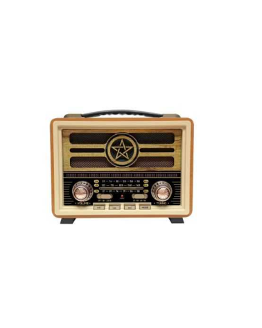 Επαναφορτιζόμενο ραδιόφωνο Retro - MD-2026 - 120257 - Yellow/Beige