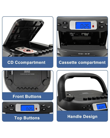 Φορητό ραδιόφωνο Κασετόφωνο & CD Player - X3B