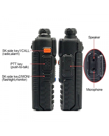 Φορητός πομποδέκτης - UHF/VHF - 5.8W - UV-5R - Baofeng - 846301