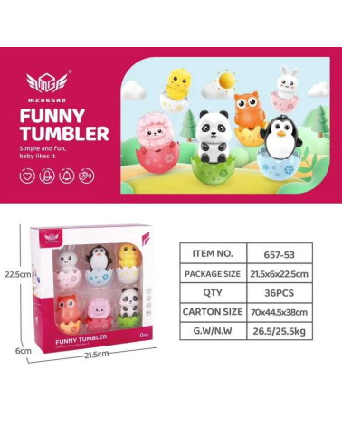 Σετ ζωάκια με βάση αυγό που δεν πέφτει - 657-53