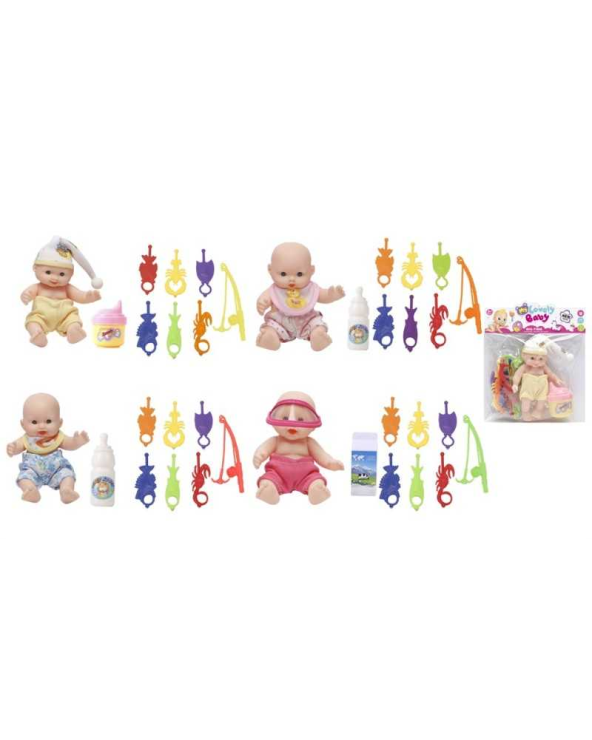 Κούκλα μωρό με σετ παιχνιδιών μπάνιου - 0812-2737