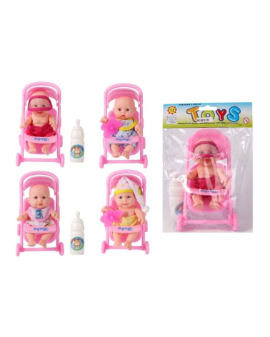 Παιδικό καροτσάκι mini με κούκλα - 0812-152