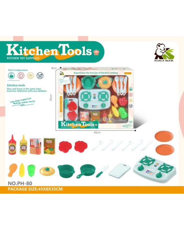 Σετ εστία μαγειρέματος με κουζινικά - 24pcs - PH-80