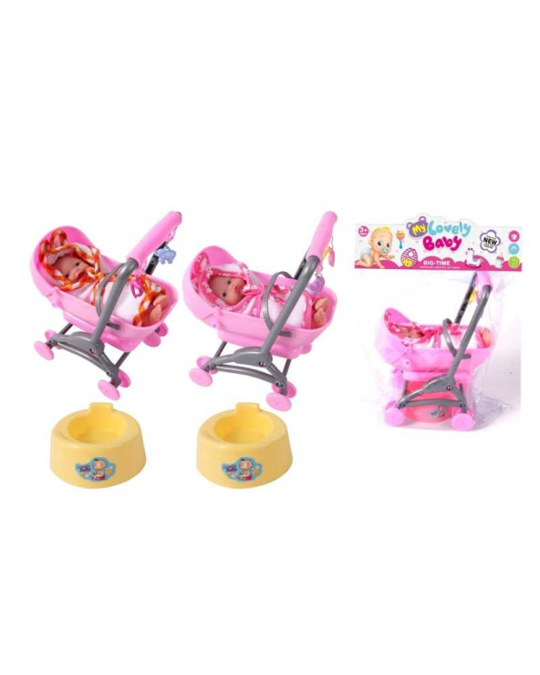 Παιδικό καροτσάκι mini με κούκλα - 0812-158