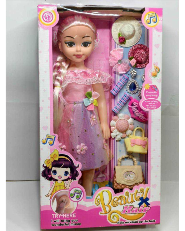 Σετ κούκλα με αξεσουάρ ομορφιάς - F018-1118