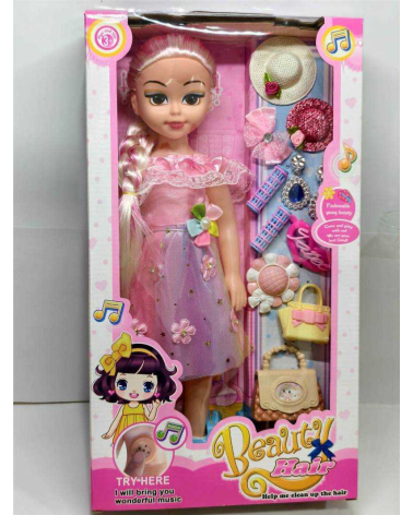 Σετ κούκλα με αξεσουάρ ομορφιάς - F018-1118