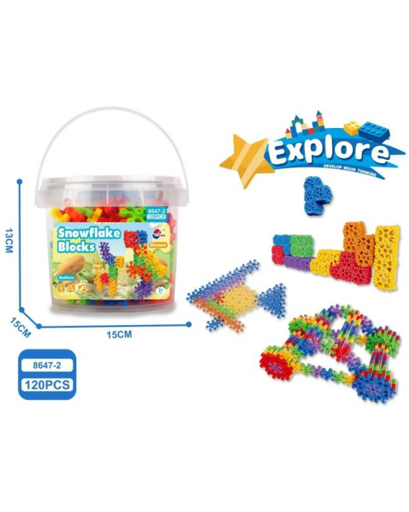 Σετ κατασκευών DIY με τουβλάκια νιφάδες - 120pcs - 8647-2