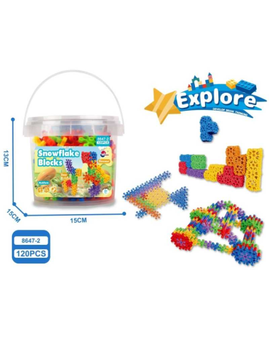 Σετ κατασκευών DIY με τουβλάκια νιφάδες - 120pcs - 8647-2