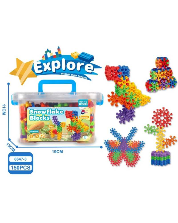 Σετ κατασκευών DIY με τουβλάκια νιφάδες - 150pcs - 8647-3