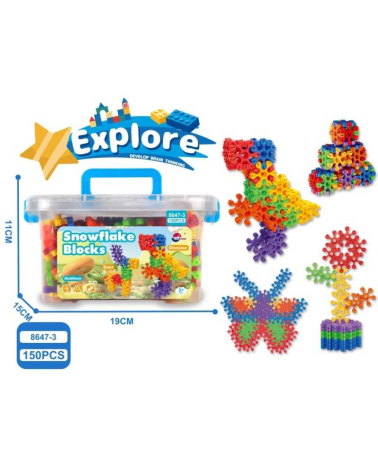 Σετ κατασκευών DIY με τουβλάκια νιφάδες - 150pcs - 8647-3