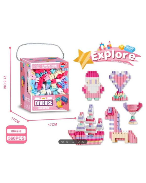 Σετ κατασκευών DIY με τουβλάκια - 560pcs - 8642-9