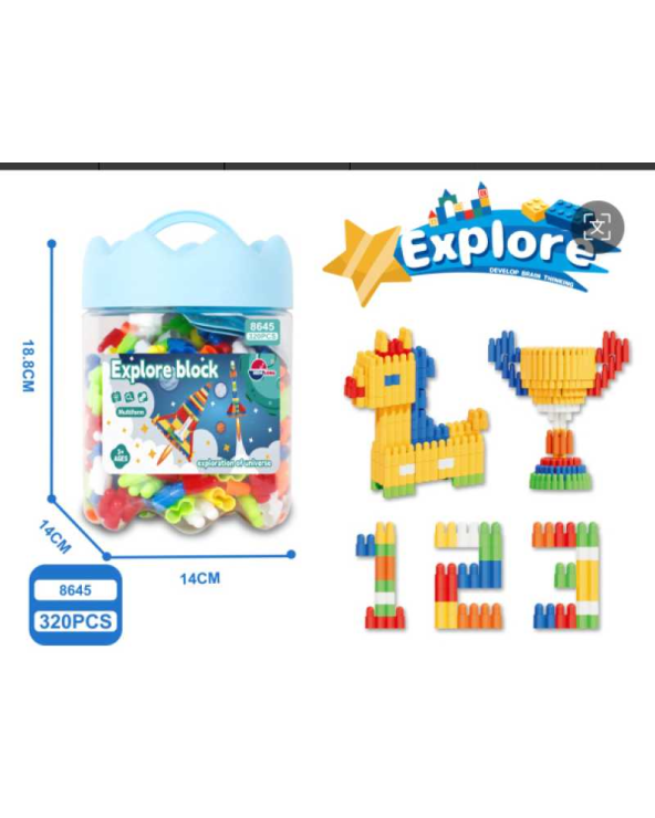 Σετ κατασκευών DIY με τουβλάκια - 320pcs - 8645