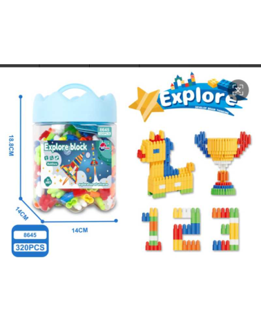 Σετ κατασκευών DIY με τουβλάκια - 320pcs - 8645