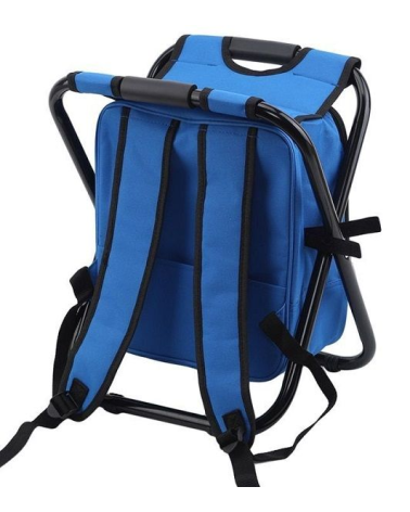 Πτυσσόμενο σκαμπό και σακίδιο camping - 1344 - 170105 - Dark Blue