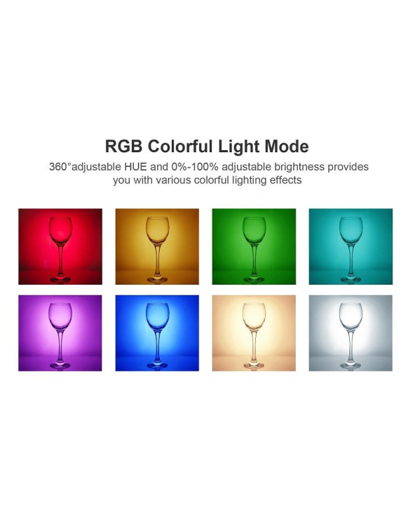 Επαναφορτιζόμενος φακός κάμερας LED - Multicolor - D12S