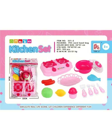 Σετ εστία μαγειρέματος με κουζινικά - 331-2PVC - 917283