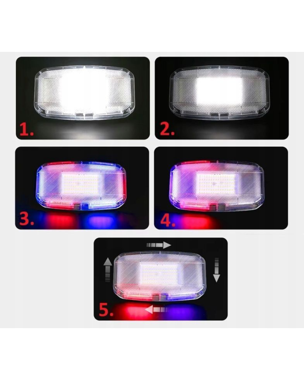 Ασύρματος φάρος οχημάτων Strobe & προβολέας έκτακτης ανάγκης με μαγνητική βάση - 1108914