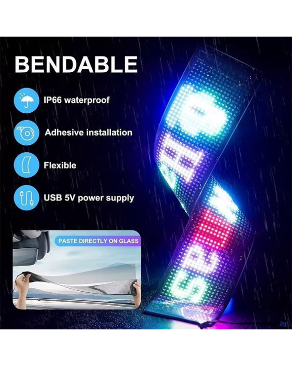 Διαφημιστική εύκαμπτη πινακίδα οχημάτων LED με τηλεχειριστήριο - 1122110A/04316