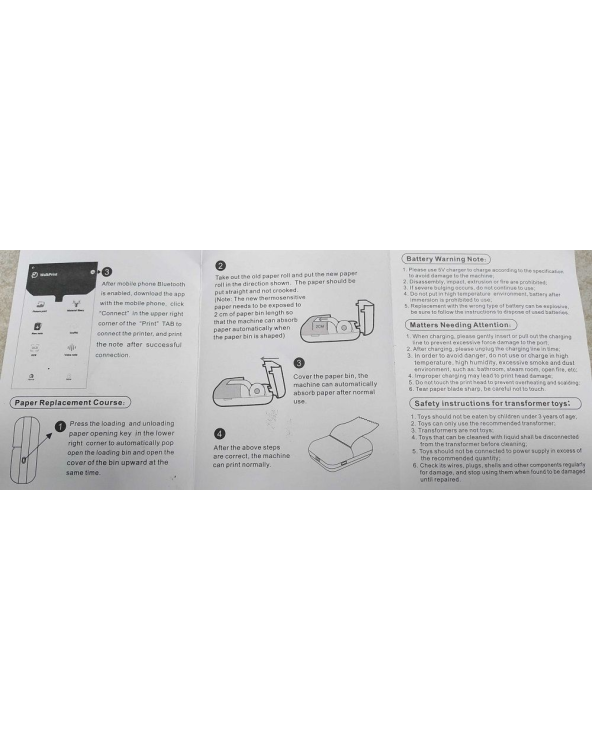 Παιδικός mini εκτυπωτής - D7 - 810699 - Blue