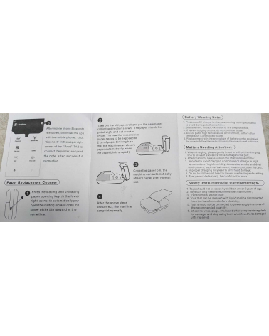 Παιδικός mini εκτυπωτής - D7 - 810699 - Blue