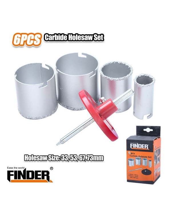 Σετ ποτηροτρύπανα διαμαντιού - 6pcs - Finder