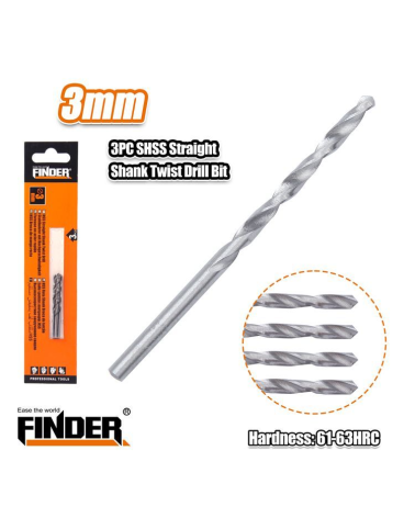 Τρυπάνια σιδήρου - 4241 - 3mm - 3pcs - Finder