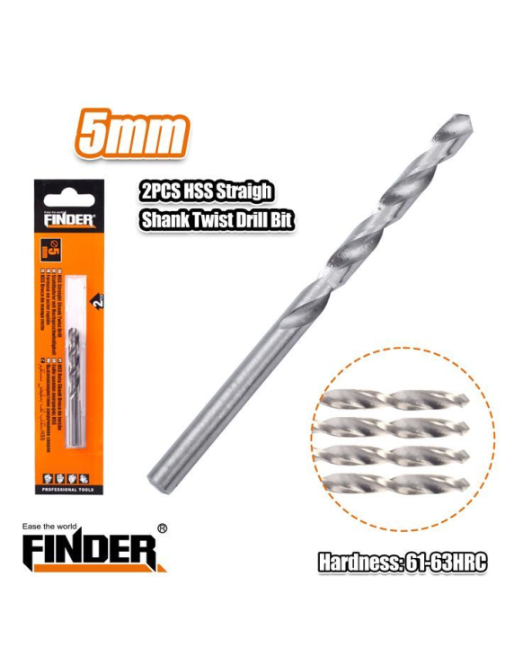 Τρυπάνια σιδήρου - 4241 - 5mm - 2pcs - Finder