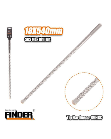 Τρυπάνι μπετού SDS MAX - 18x540mm - Finder