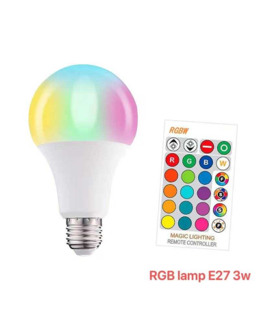 Λάμπα LED RGB - E27 - 3W