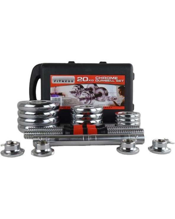 Σετ αλτήρες γυμναστικής με μπάρα - 20kg