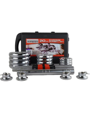 Σετ αλτήρες γυμναστικής με μπάρα - 20kg