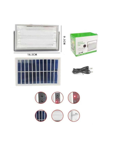 Επαναφορτιζόμενος προβολέας LED με ηλιακό πάνελ - 7728-2