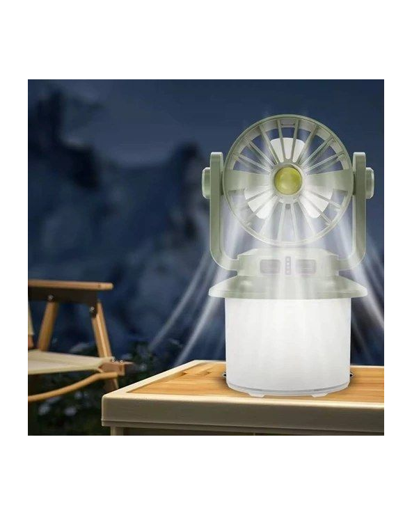 Επαναφορτιζόμενο φαναράκι LED με ανεμιστήρα & ηλιακό πάνελ - 2in1 - CH-F803