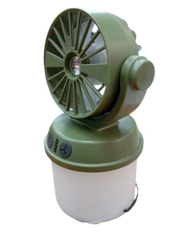 Επαναφορτιζόμενο φαναράκι LED με ανεμιστήρα & ηλιακό πάνελ - 2in1 - CH-F803