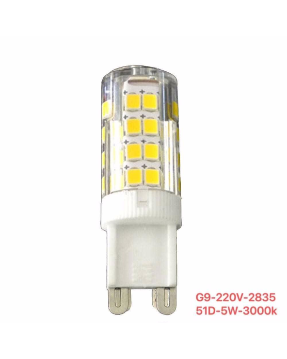Λαμπτήρας LED - G9 - 220V - 5W - 3000K - 48D