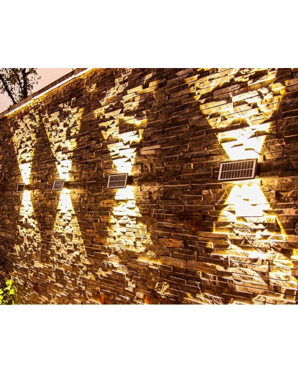 Ηλιακό φωτιστικό τοίχου LED - Warm White - 8lamps