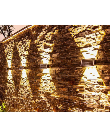Ηλιακό φωτιστικό τοίχου LED - Warm White - 8lamps