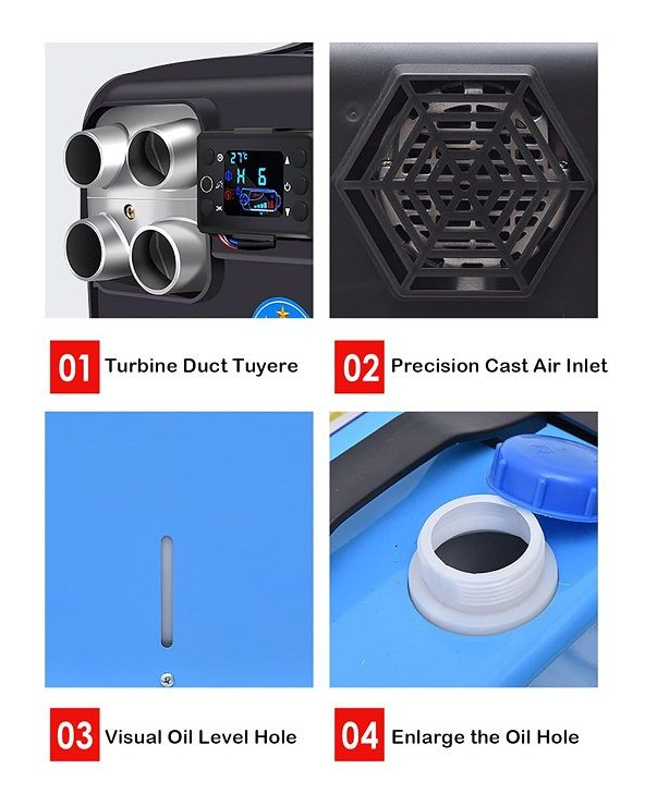 Φορητό αερόθερμο πετρελαίου - 5000W - 24V