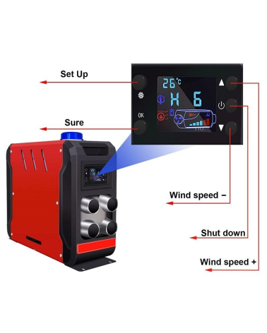 Φορητό αερόθερμο πετρελαίου - 5000W - 12/24V