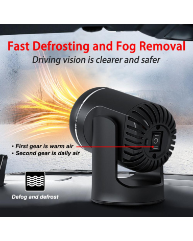 Αερόθερμο αυτοκινήτου - 12V - 1510413 - 150976 - Black