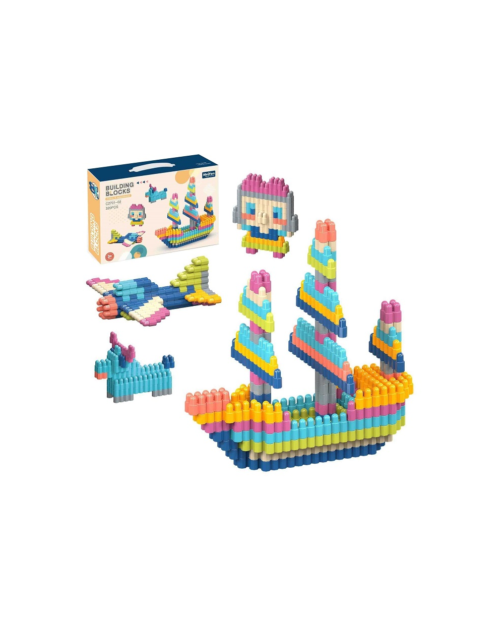 Σετ κατασκευών DIY με τουβλάκια αριθμών - C2701-02DIY - 320pcs