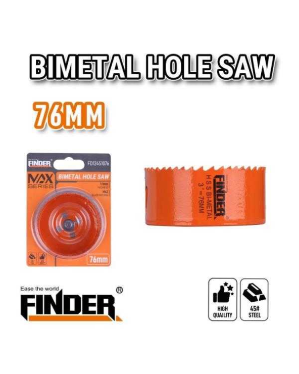 Ποτηροτρύπανο - Bi-metal hole saw - 76mm - Finder