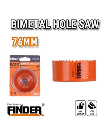 Ποτηροτρύπανο - Bi-metal hole saw - 76mm - Finder